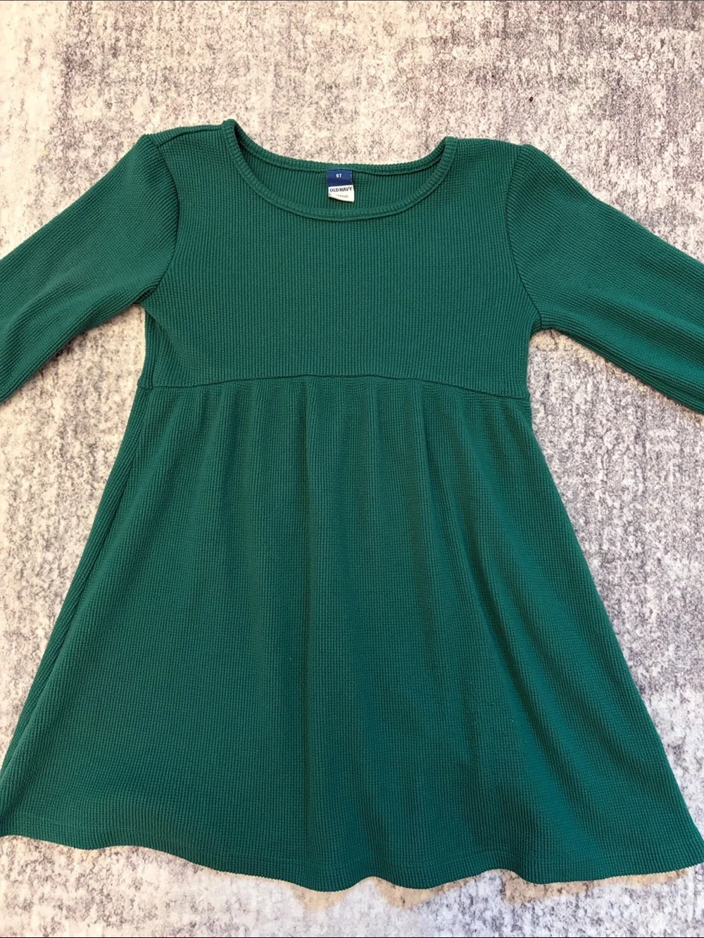 Old Navy Emerald Green Ribbed Knit Dress- Girls 5T